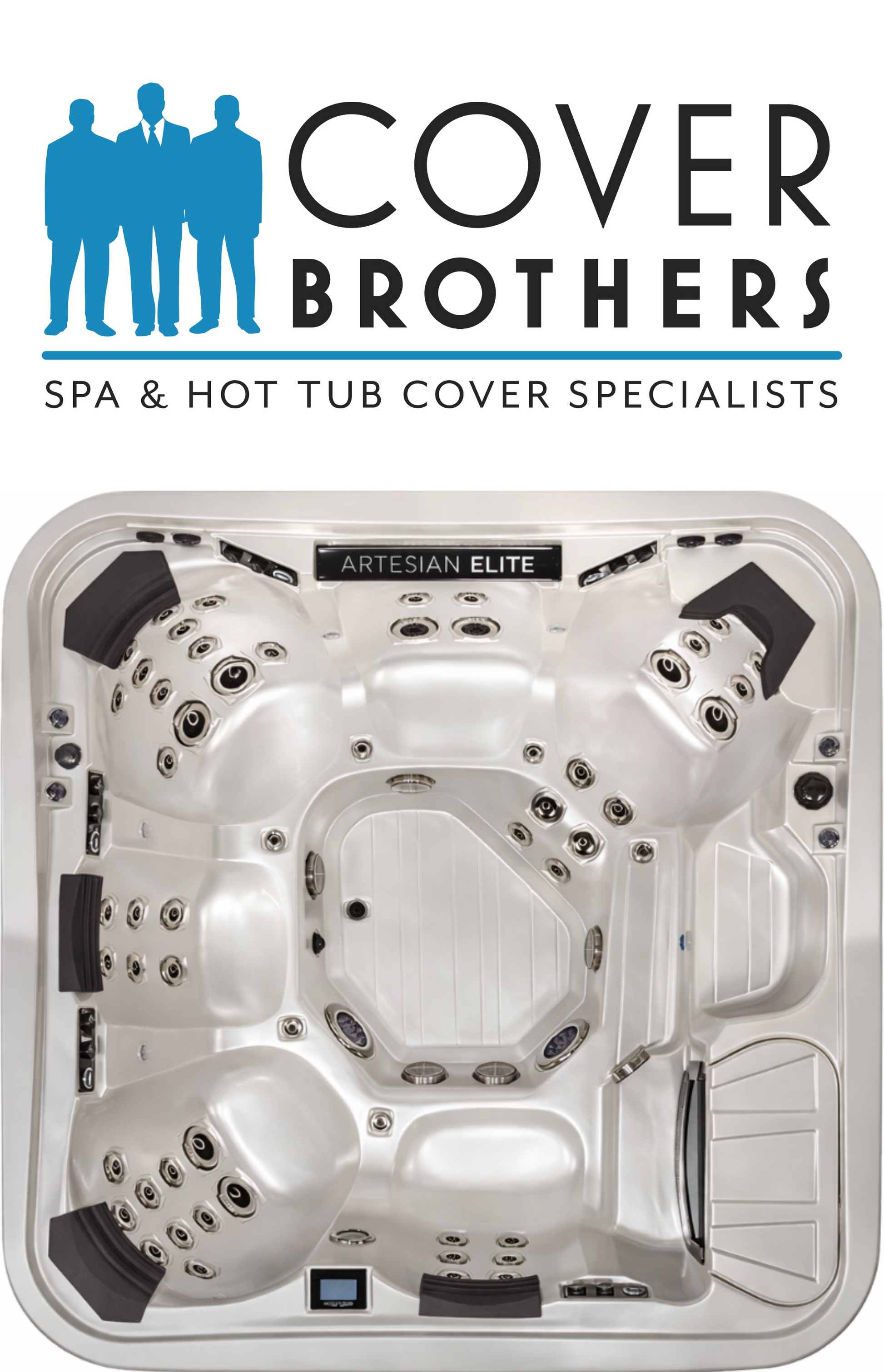 Artesian Elite Piper spa custom hot tub replacement covers for spas. Quality lid from The Cover Brothers.