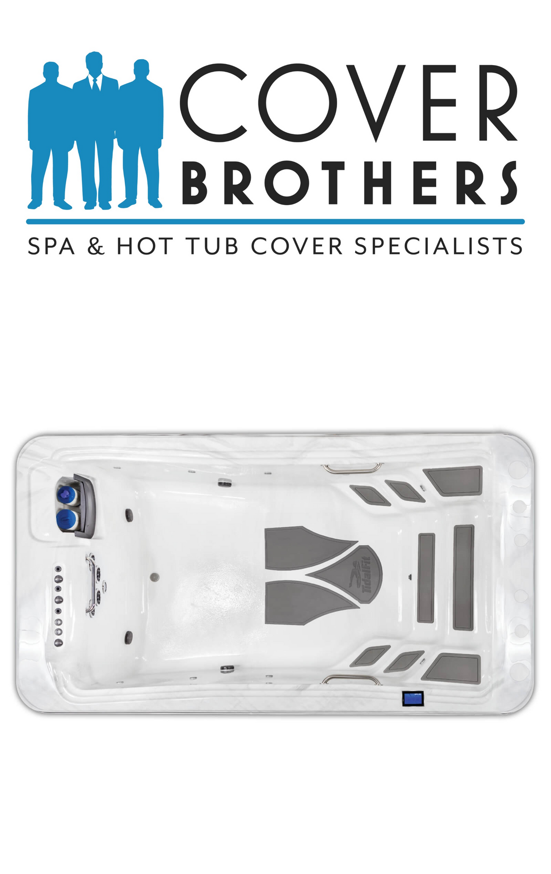 Artesian Spas Core Swimmer 14 custom hot tub replacement covers for swim spa. Quality lid from The Cover Brothers.
