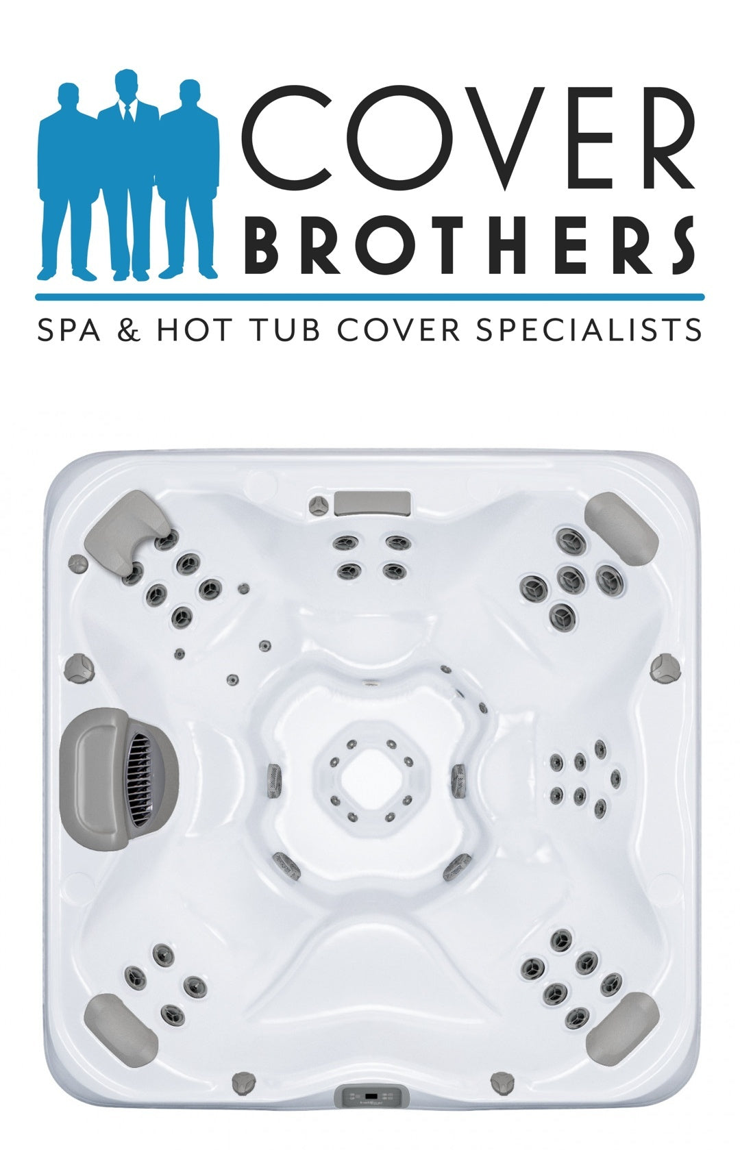 Bullfrog X8 spa cover replacement by The Cover Brothers – premium custom hot tub lid with quality build and materials