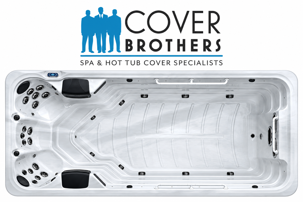 Dominion SW15 custom hot tub replacement covers for swim spa. 177" x 87"