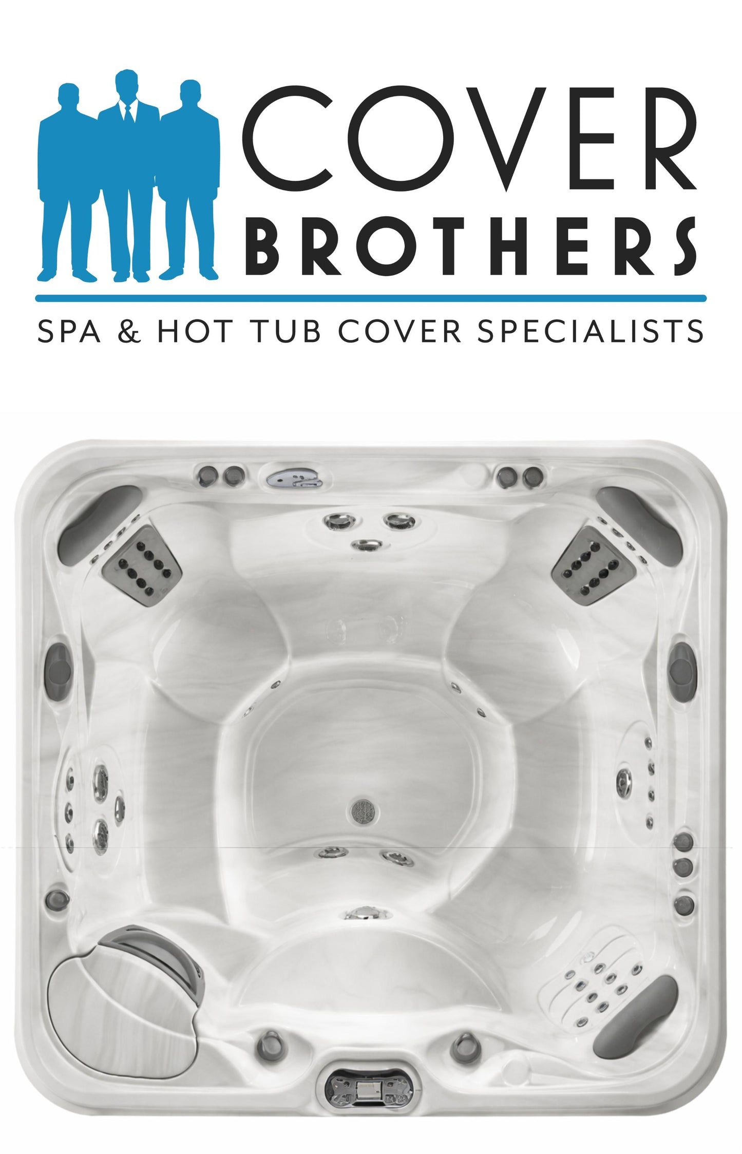 Hot Spring grande custom spa replacement covers for hot tub. Quality lid from The Cover Brothers.