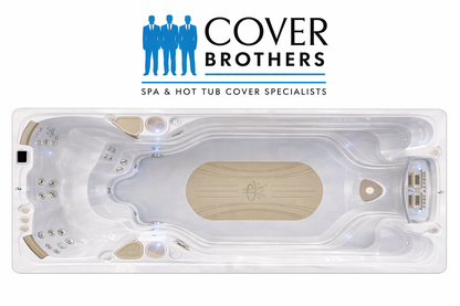 Hydropool 17AX AquaSport custom hot tub replacement covers for swim spa. Quality lid from The Cover Brothers.