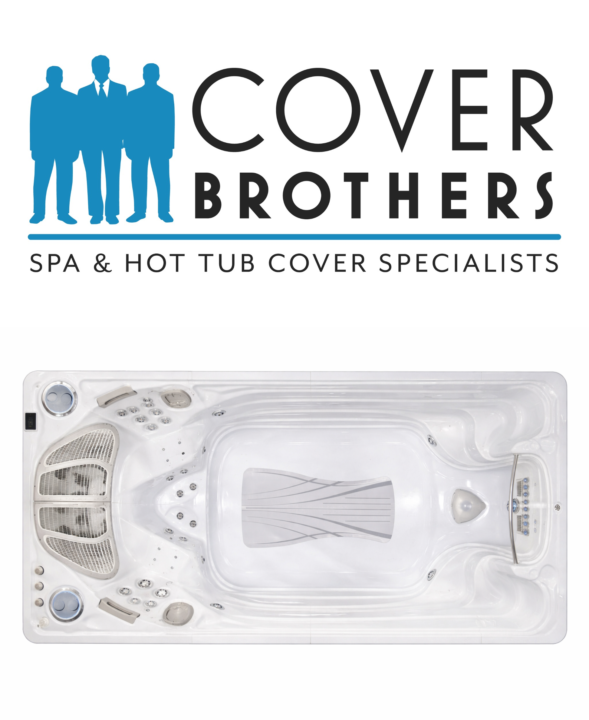 Hydropool 19 AquaSport custom hot tub replacement covers for swim spa. Quality lid from The Cover Brothers.