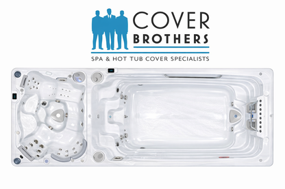 Hydropool 19 DTAX custom hot tub replacement covers for swim spa. Quality lid from The Cover Brothers.