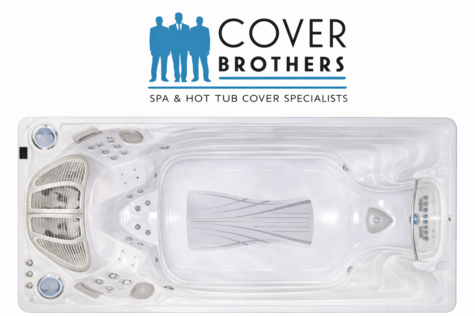 Hydropool 19 FX custom hot tub replacement covers for swim spa. Quality lid from The Cover Brothers.