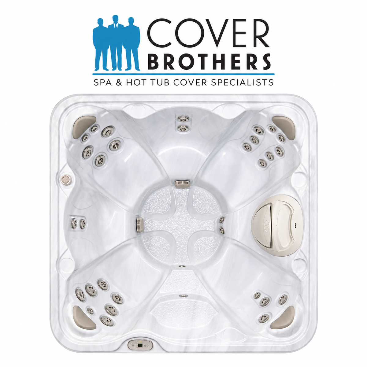 Hydropool Serenity 6600 custom hot tub replacement covers for spa 80" x 80"