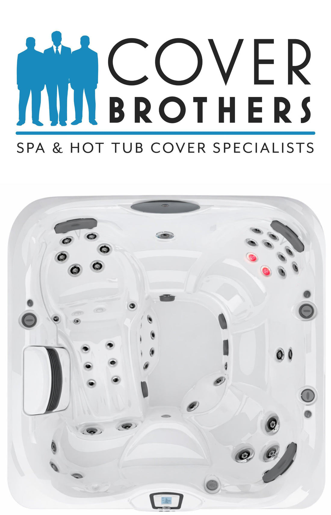 Jacuzzi J-435 custom spa replacement covers for hot tub. Quality lid from The Cover Brothers.