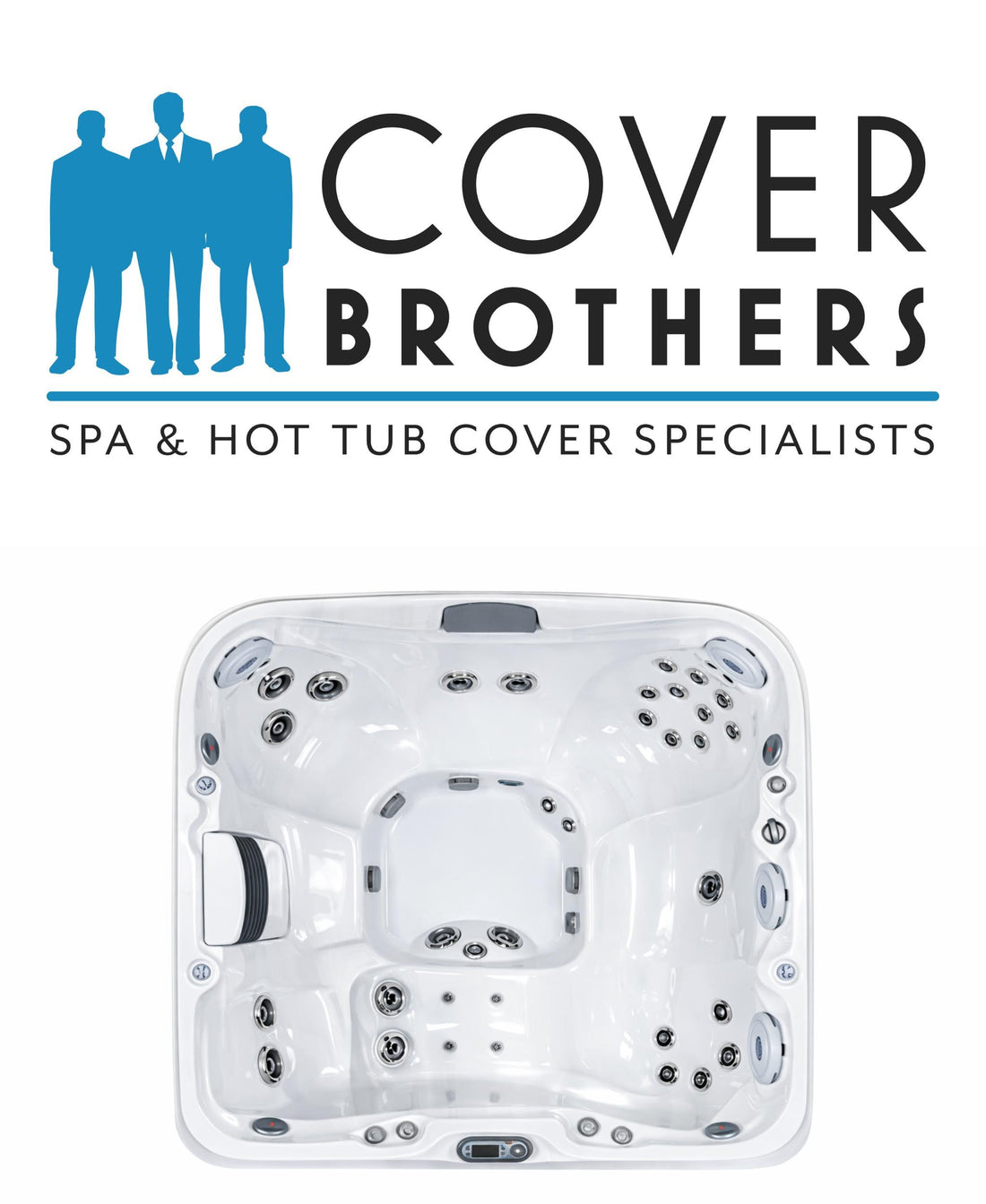 Jacuzzi J-465 custom spa replacement covers for hot tub. Quality lid from The Cover Brothers.