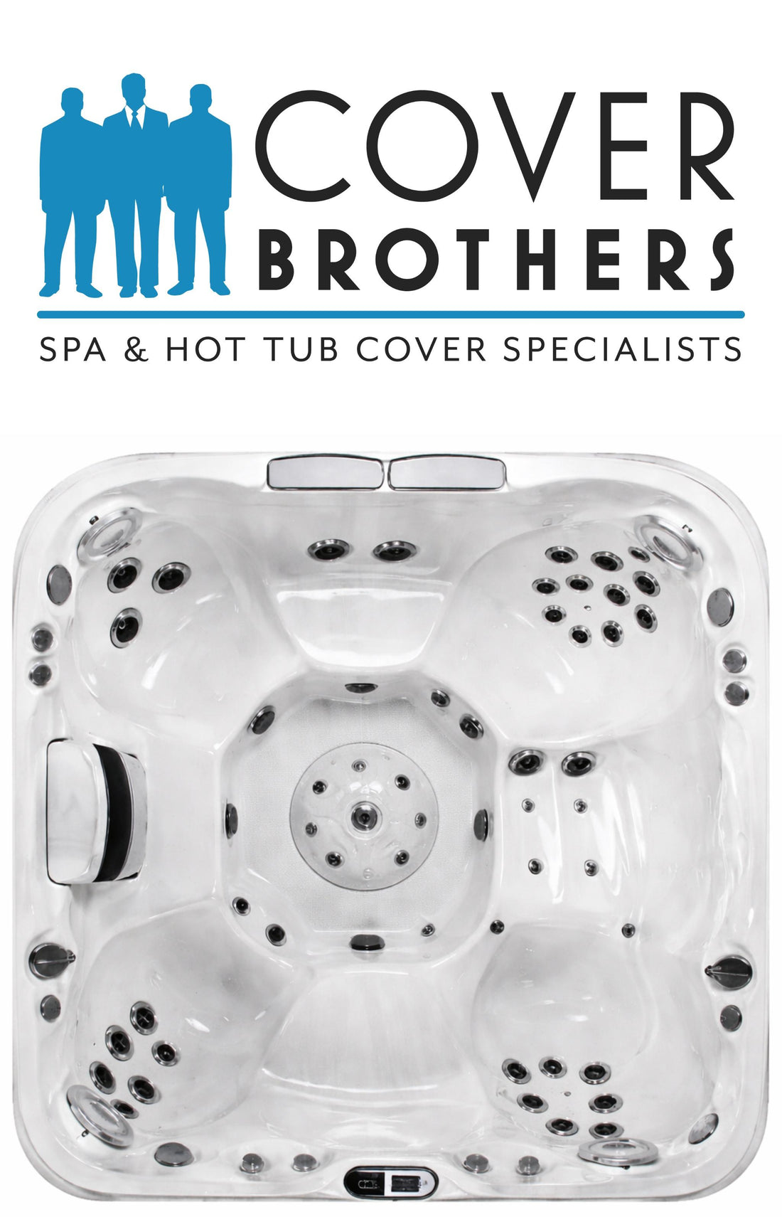 Jacuzzi J-480 custom spa replacement covers for hot tub. Quality lid from The Cover Brothers.