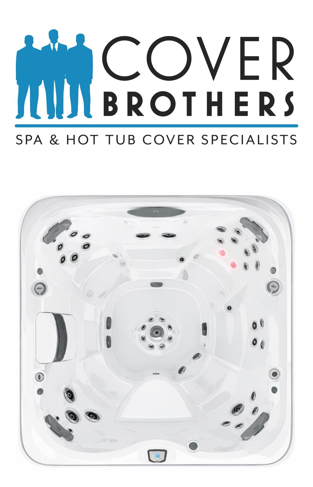 Jacuzzi J-485 custom spa replacement covers for hot tub. Quality lid from The Cover Brothers.