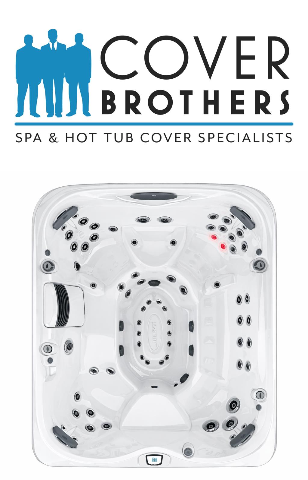 Jacuzzi J-495 custom spa replacement covers for hot tub. Quality lid from The Cover Brothers.