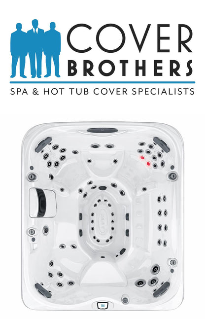 Jacuzzi J-495 custom spa replacement covers for hot tub. Quality lid from The Cover Brothers.