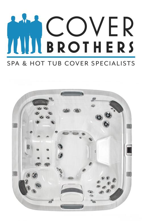 Jacuzzi J-575 custom spa replacement covers for hot tub. Quality lid from The Cover Brothers.