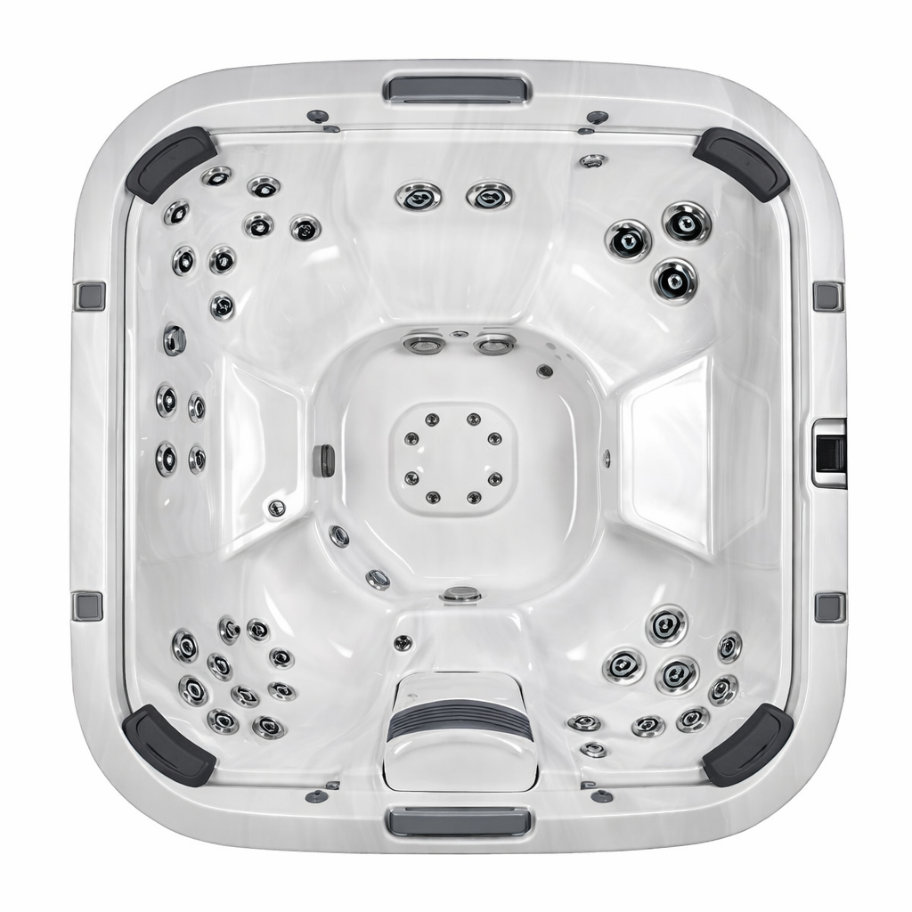 Jacuzzi J-585 custom spa replacement covers for hot tub. Quality lid from The Cover Brothers.