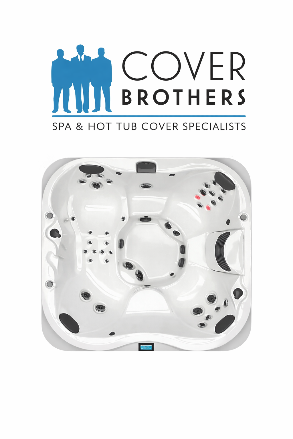 Jacuzzi j-335 spa custom hot tub replacement covers for spas. Quality lid from The Cover Brothers.