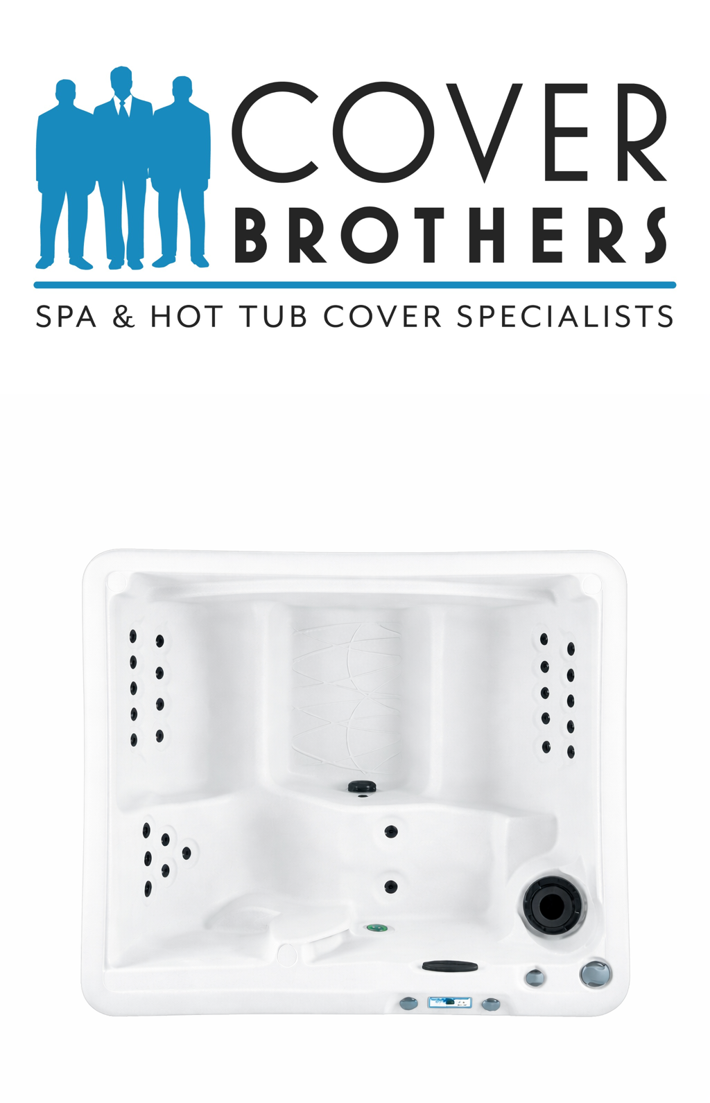 Lifesmart LS350 custom spa replacement covers for hot tub. Quality lid from The Cover Brothers.