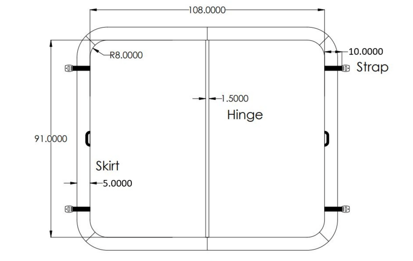 Artesian Elite Tahiti Hot Tub Replacement Cover | Premium Swim Spa Covers