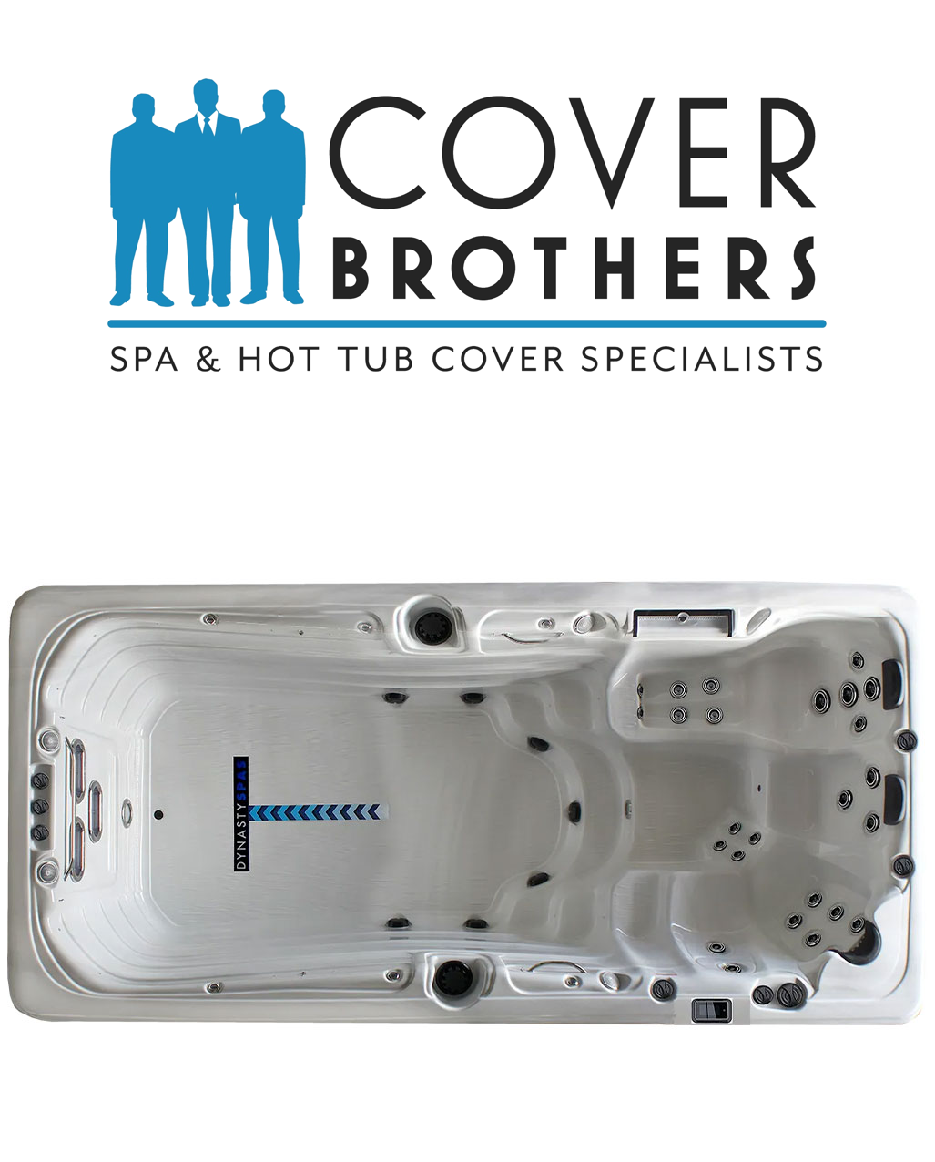 Dynasty custom hot tub replacement covers for spas. Quality lid from The Cover Brothers.