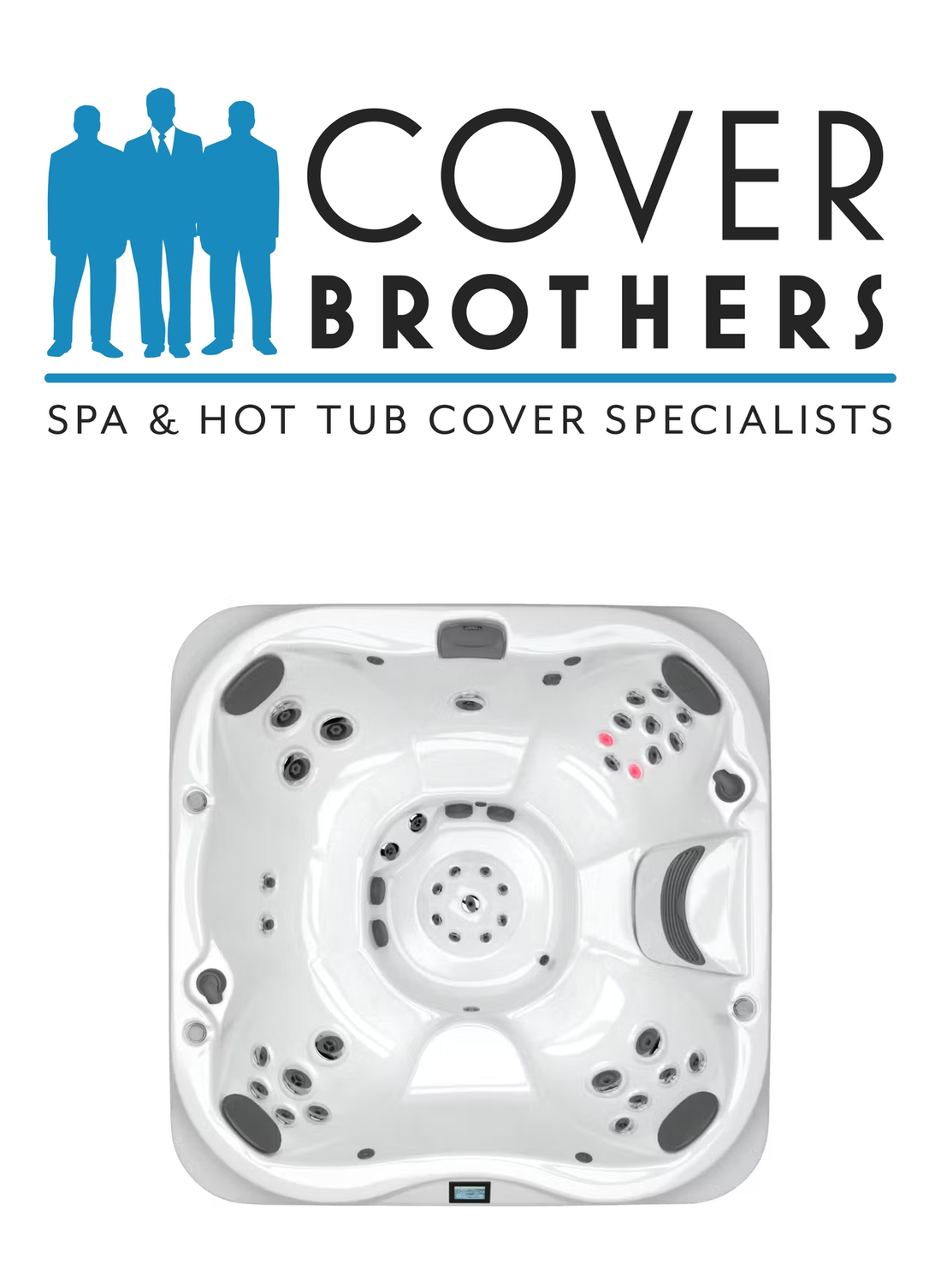 Jacuzzi j-345 spa custom hot tub replacement covers for spas. Quality lid from The Cover Brothers.
