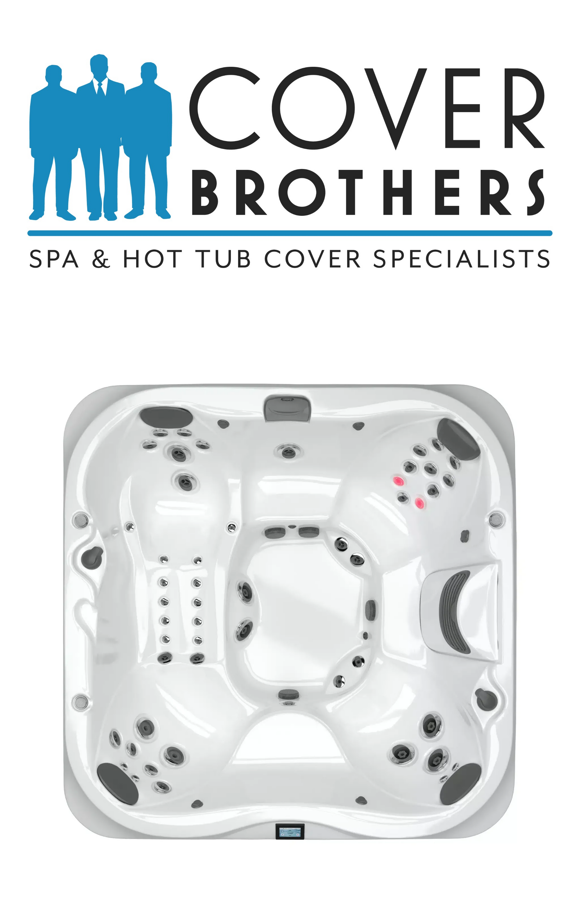 Jacuzzi j-375 spa custom hot tub replacement covers for spas. Quality lid from The Cover Brothers.